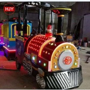 ride electric train on kids