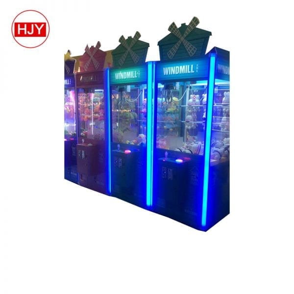 HJY colourful Coin Game Machine/Toy Gift Claw Crane machine for game room