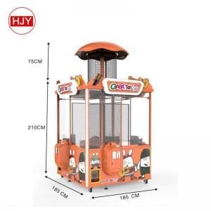 HJY colourful Coin Game Machine/Toy Gift Claw Crane machine for game room