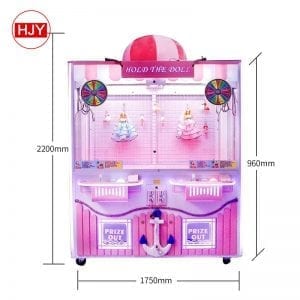 HJY lucky Coin Game Machine/Toy Gift Claw Crane machine for game room