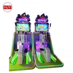 Two players ride on the happy car game machine happy race car