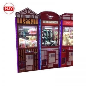 Telephone booth style Toy Doll Candy Gift Prize Vending crane claw machine game kit for sale